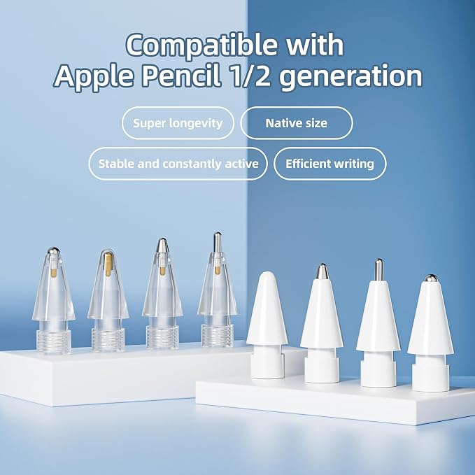 nimin Replacement Tips for Apple Pencil 2nd Gen & 1st Gen- Apple Pencil Spare - Image 3