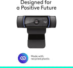 Logitech C920x HD Pro Webcam, Full HD 1080p/30fps Video, HD Light Correction - Image 7
