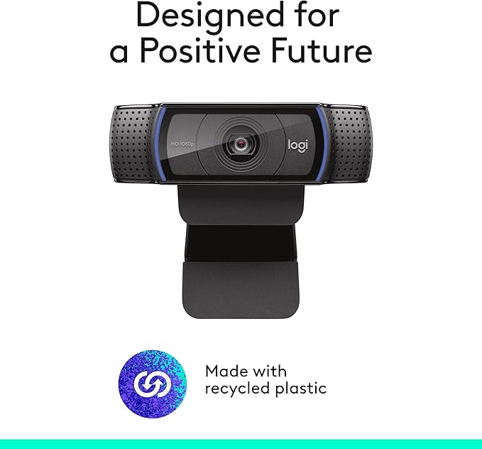 Logitech C920x HD Pro Webcam, Full HD 1080p/30fps Video, HD Light Correction - Image 7
