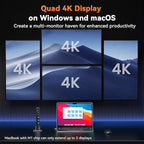 TobenONE DisplayLink Docking Station 4 Monitors, 20-in-1 Quad 4K@60Hz HDMI - Image 3