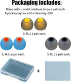Earbud Replacement Tips Silicone Earbud Tips Ear Tips Fit Most in-Ear Earbuds - Image 7