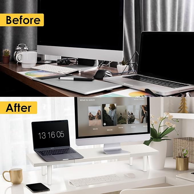 Across-Star Dual-Monitor-Stand-Riser-For-Desk Adjustable Length 32-40 - Image 7
