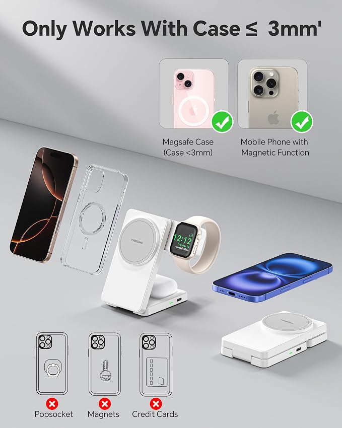 3 in 1 Charging Station for iPhone 16/15/14/13/12 Series, Wireless Charger for - Image 7
