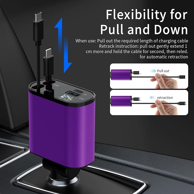 Retractable Car Charger Compatible - Image 4