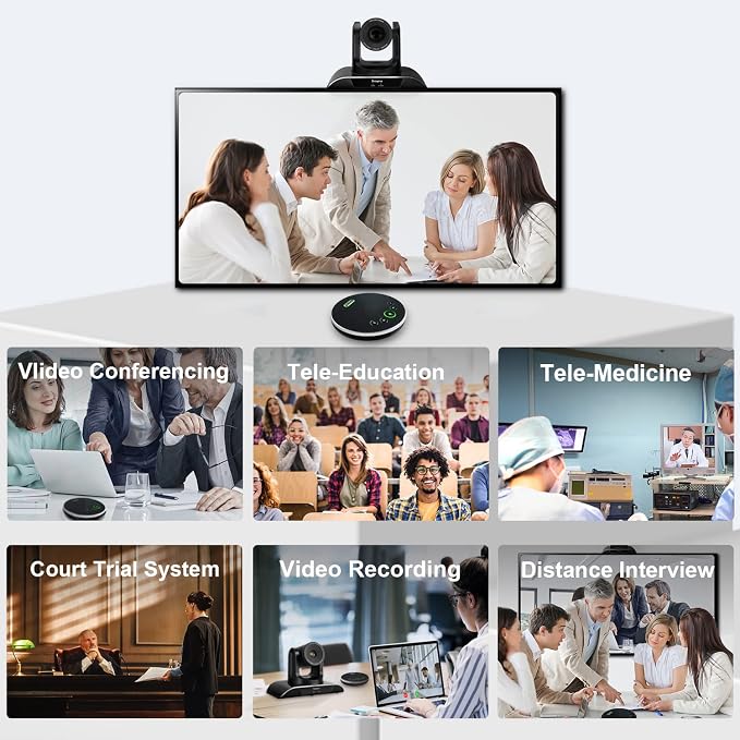 TONGVEO All-in-One Conference Room Video Camera System Bundle HD 1080P 60fps 3X - Image 9