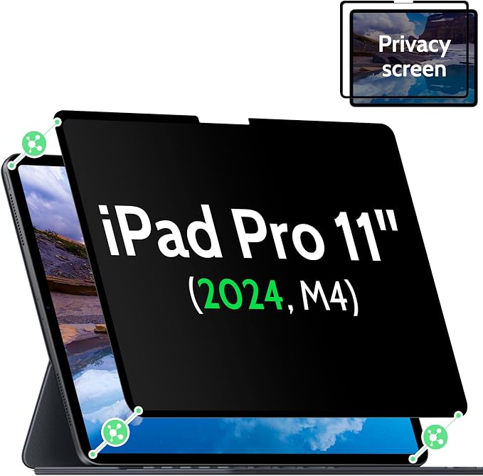 Privacy Screen Protector for iPad Pro 11 Inch M4 2024 5th Generation, Nano iPad by MaoYeye