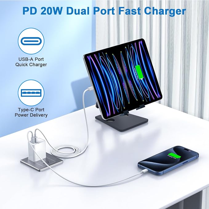 10FT iPhone 16e Fast Charger, iPad Pro/Air/Mini - Image 2