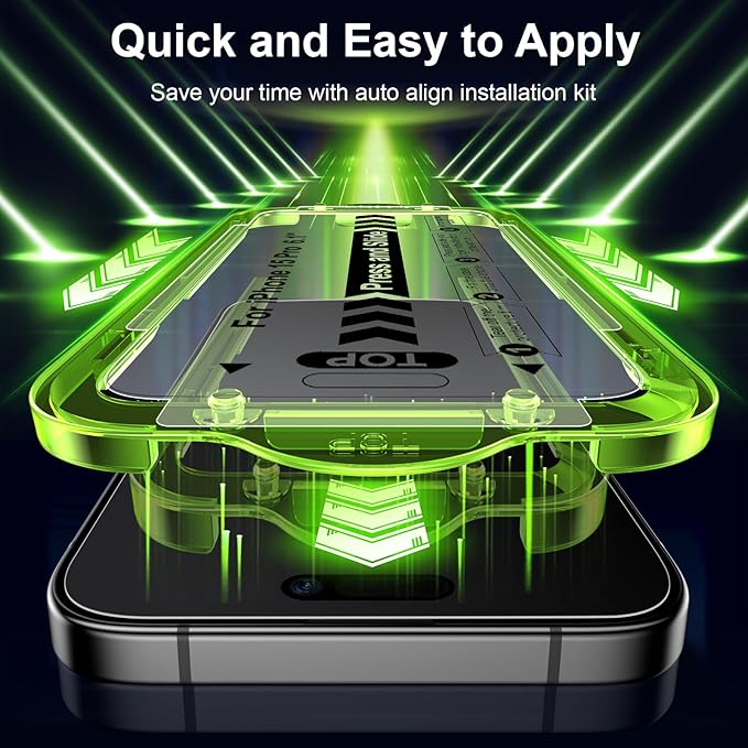 Esanik for iPhone 15 Pro Matte Glass Screen Protector Anti-Glare & - Image 2