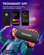 Tronsmart T7 Lite 24W Portable Bluetooth Speaker, Enhanced Bass, Rainbow Light - Image 3
