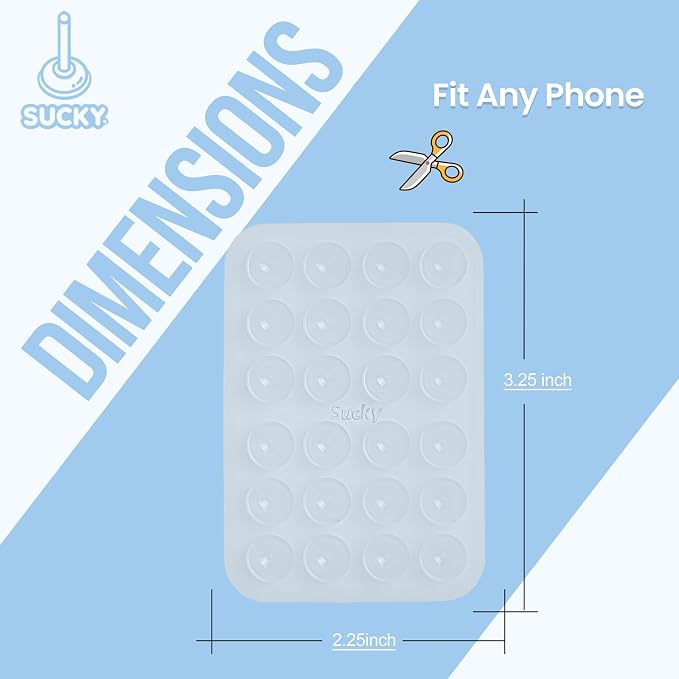 SUCKY Silicone Suction Phone Case Adhesive Octo Cup Buddy Mount - Image 7