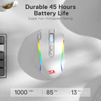 Redragon M810 Pro Wireless Gaming Mouse, 10000 DPI Wired/Wireless Mouse w/Rapid - Image 6