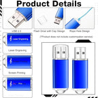Hoteam 50 Pack USB 2.0 Flash Drives Bulk Blue Portable Thumb Drive - Image 3