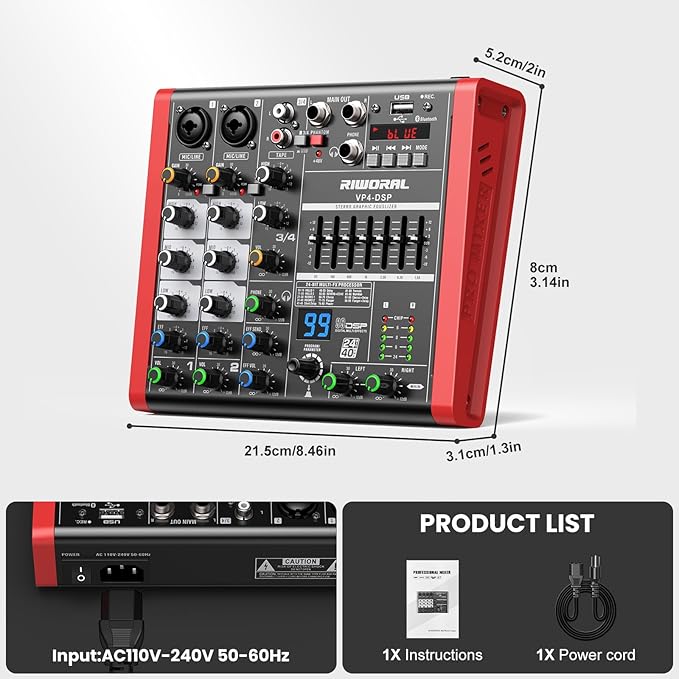 4 Channel Audio Interface DJ Mixer - Image 7