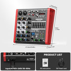 4 Channel Audio Interface DJ Mixer - Image 7