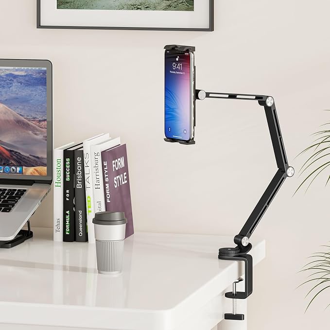 Tablet Stand Holder, Adjustable Foldable Tablet Arm iPad Desk Mount - Image 7