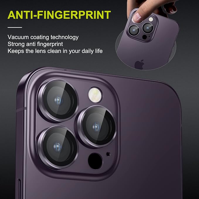 WSKEN for iPhone 14 Pro/iPhone 14 Pro Max Camera Lens Protector, HD Tempered - Image 4