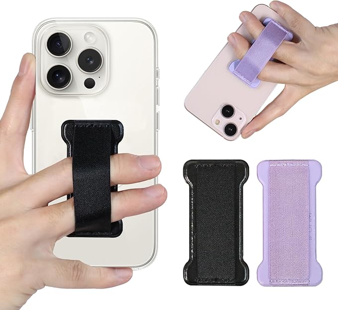 Phone Grip Holder for Hand, Universal Finger Strap Phone Holder, Finger Selfie by WUOJI