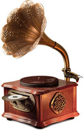 Wooden Phonograph Gramophone Turntable CD Player Stereo System Control 33/45 by MealgealPhonograph