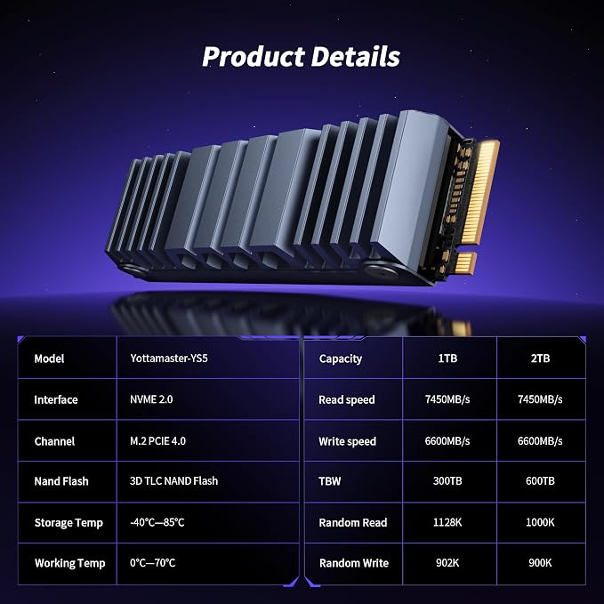Yottamaster YS5 1TB SSD for PS5 Storage Expansion - Image 7