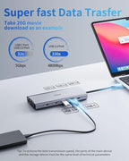 Laptop Docking Station Dual Monitor, 14 in 1 USB C Docking Station fo dell hp - Image 6