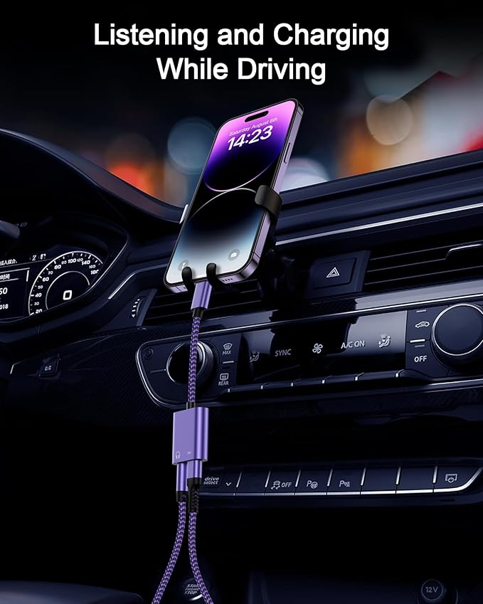 iPhone Dongle Headphone and Charger 2 in 1, Lightning to 3.5mm Audio Jack + - Image 6