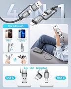 SUNGUY 4-in-1 Charging Cable 3FT, MAX 240W Multi Charge Cable - Image 2