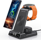 Wireless Charger for Samsung Charging Station, 3 in 1 Android Phone Charger for by NeotrixQI