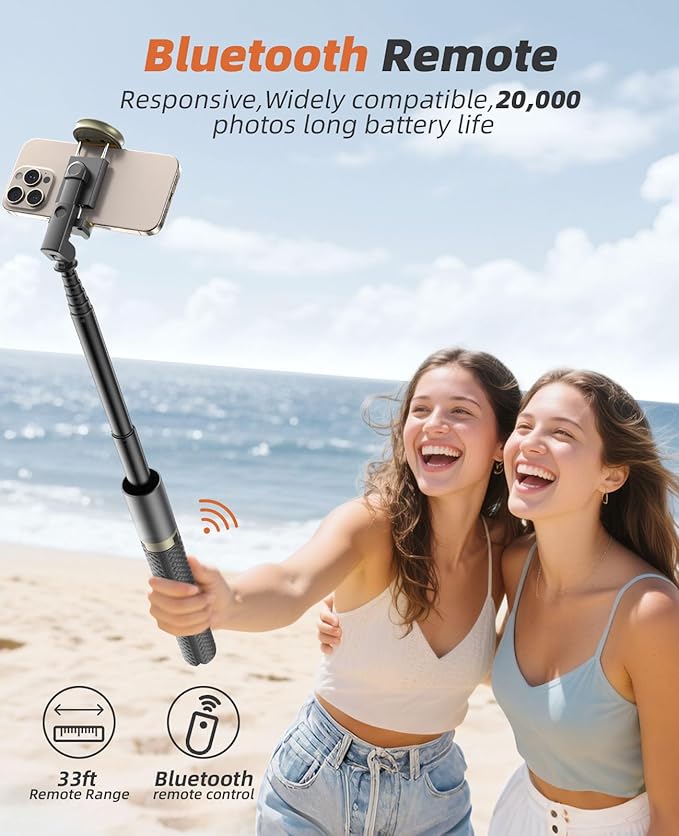 62" Phone Tripod & Selfie Stick, Tripod - Image 4