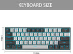 60% Mechanical Gaming Keyboard, Mixed Color Keycaps Gaming Keyboard - Image 8