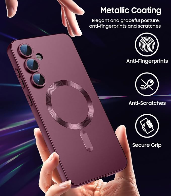 Magnetic for Samsung Galaxy S24 FE Case Slim Soft Silicone Bumper Shockproof - Image 6