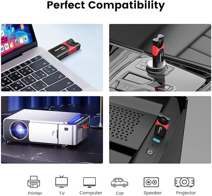 KOOTION 128 GB USB 3.0 Flash Drive Thumb Drive Retractable 128G Zip Drive Ultra - Image 5