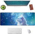Cat Large Mouse Pad, Gaming Mouse Pad, Keyboard Mat, Non-Slip Rubber Base by Unknown