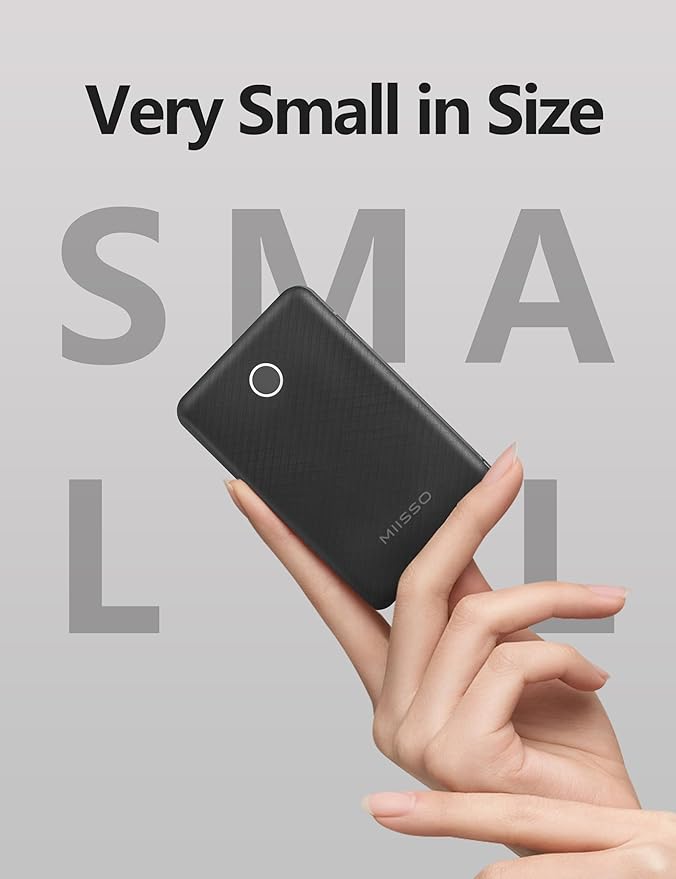 6000mah Ultra Slim Built in Cables Power Bank, Card Size Built in USB C Cords - Image 4