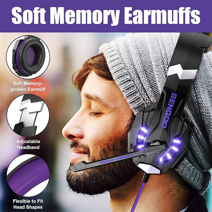 BENGOO G9000 Stereo Gaming Headset - Image 3