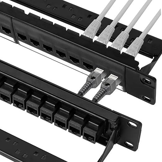 24 Port Keystone Patch Panel, 1U 19-inch RJ45 Network Patch Panel by Unknown