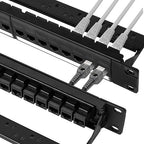 24 Port Keystone Patch Panel, 1U 19-inch RJ45 Network Patch Panel by Unknown