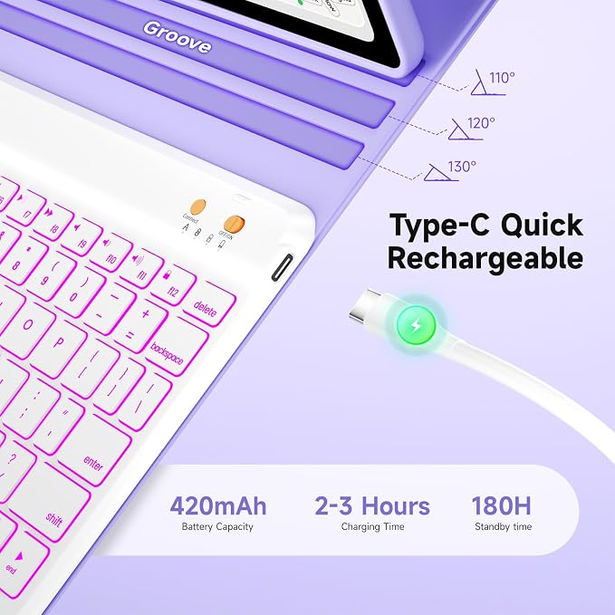 Keyboard Case for iPad 9th/8th/7th Generation 10.2 inch 2021/2020/2019 & ipad - Image 4