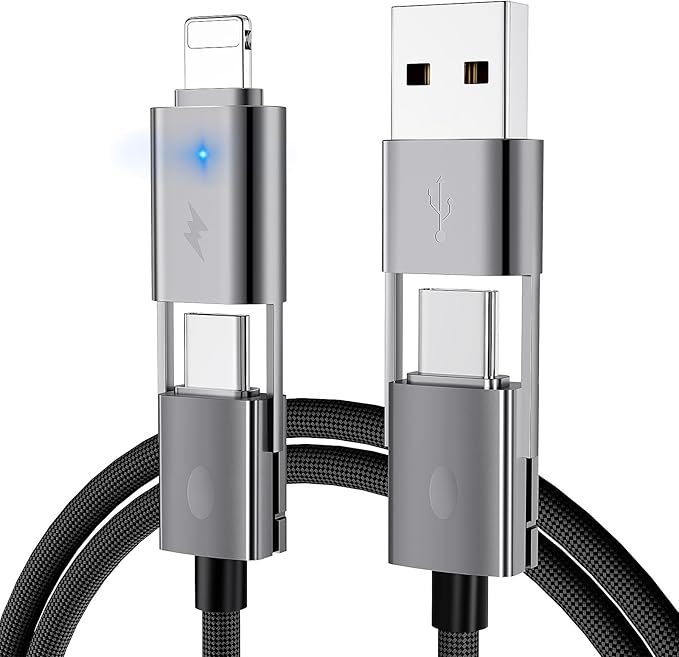 2Pack 4 in 1 USB C Cable Fast Charging PD 65W 27W Multi Charger Cord by bobosogo