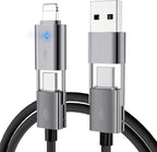 2Pack 4 in 1 USB C Cable Fast Charging PD 65W 27W Multi Charger Cord by bobosogo