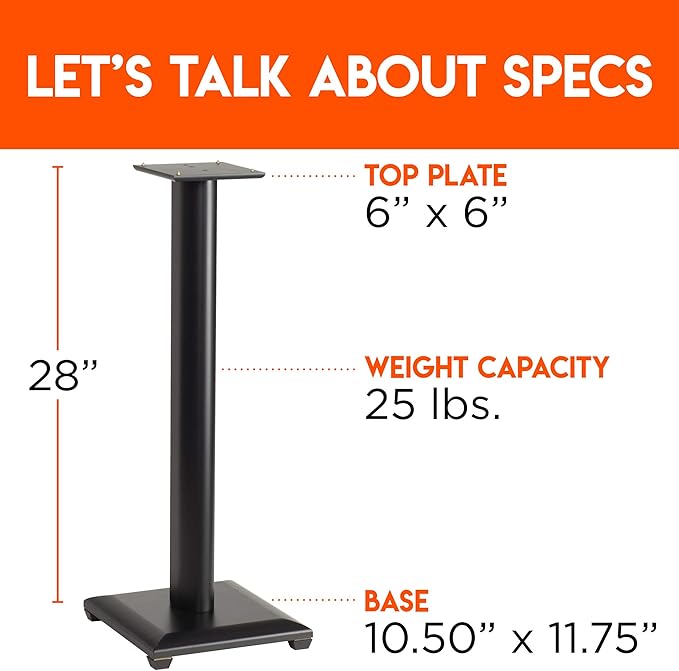 ECHOGEAR Premium Universal Floor Speaker Stands - Image 7