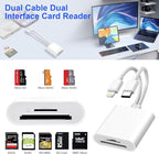 SD Card Reader for iPhone iPad, USB C & Lightning Dual Interface Memory Card - Image 2