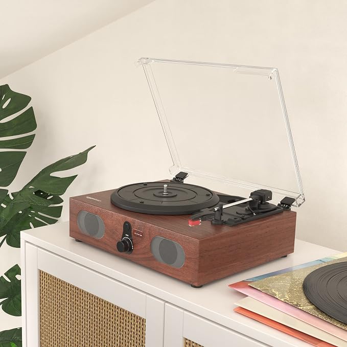 Amazon Basics Desktop Turntable Vinyl Record Player - Image 7
