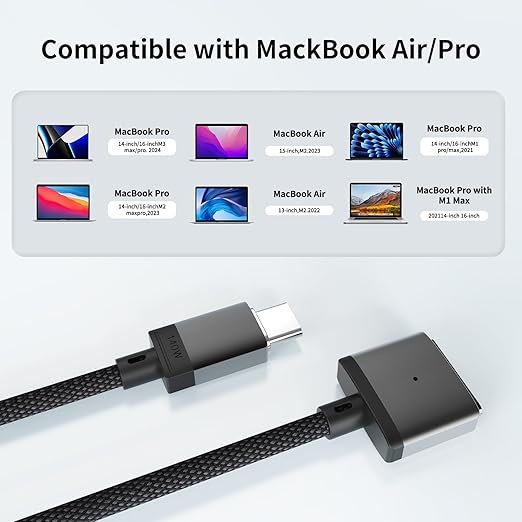 USB-C to Magnetic 3 Cable 140W for M4 MacBook Air Pro Charger, Magnetic Safe 3 - Image 5