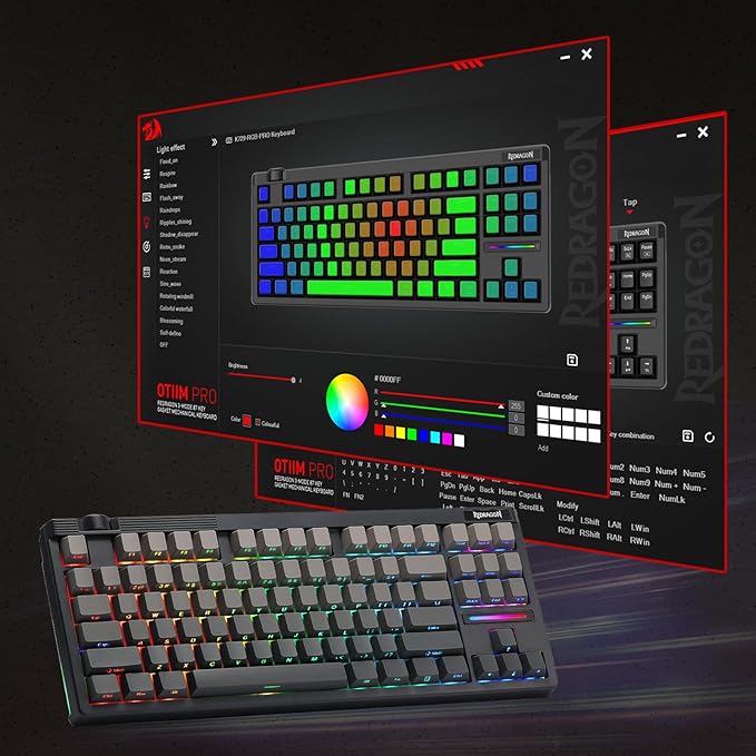 Redragon K729 PRO 80% Wireless Gasket RGB Gaming Keyboard, 3-Mode TKL - Image 8