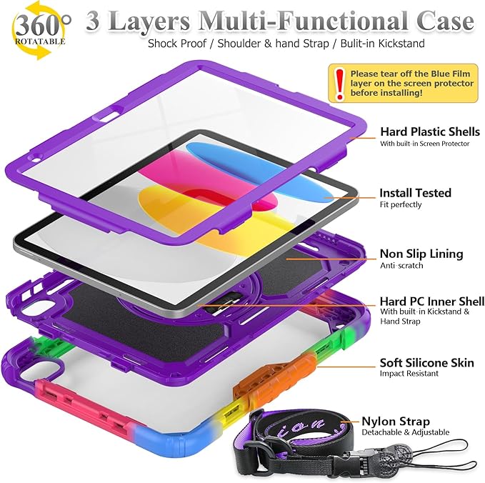 SEYMAC stock Case for iPad 11th/10th Generation 11''/10.9'' 2025/2022, - Image 5