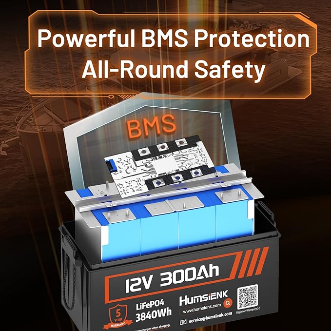 Bluetooth 12V 300Ah Battery LiFePO4 Lithium Built-in 100A BMS, 15000 Deep - Image 6
