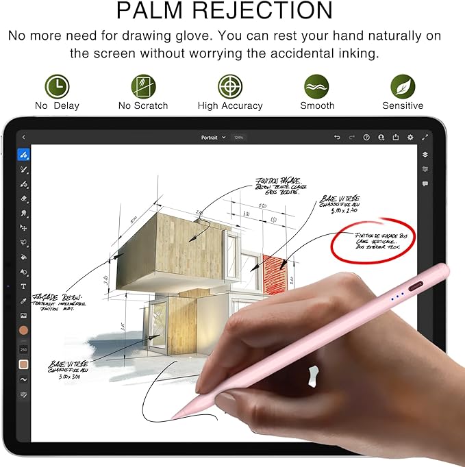Pen for iPad 2018-2025, HATOKU 15 Mins Fast Charging Pencil 1st Gen - Image 4