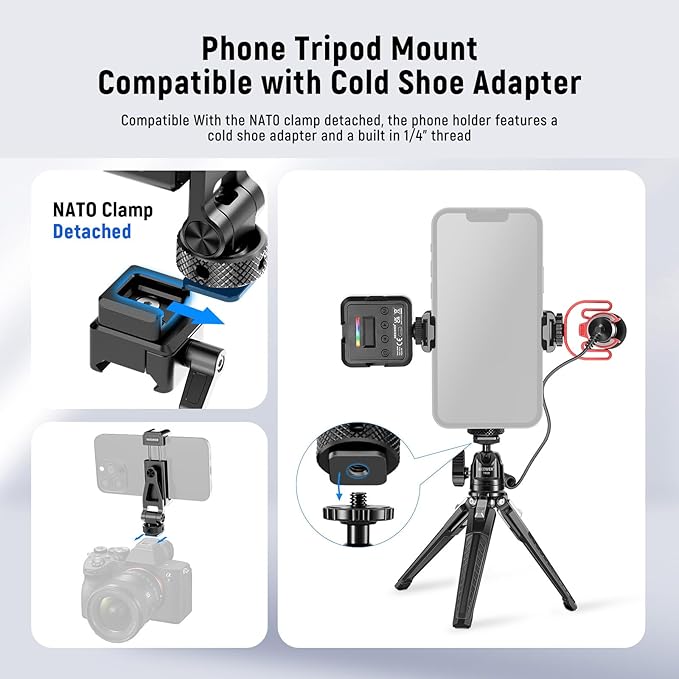 Neewer Metal Phone Tripod Mount - Image 3