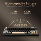 RedThunder K65 Wireless Mechanical Keyboard, CNC Knob, Tri-Mode - Image 8
