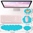 Cloud Wrist Rest for Computer Keyboard, 4-in-1 Memory Foam Leather Cloud - Image 3